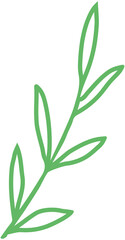 Leaf organic outline illustration