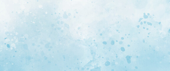 Vector watercolor border isolated on white and sky, artistic background