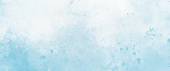 Vector watercolor border isolated on white and sky, artistic background