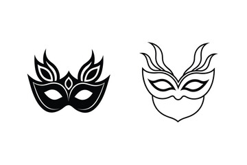 Elegant Masquerade Party Masks Black, White, Festive Designs