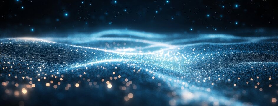 A backdrop of abstract design featuring dots and triangles that come together to represent a more connected and compact global community