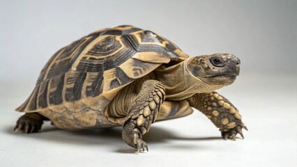 Obraz premium Tortoise on studio background 