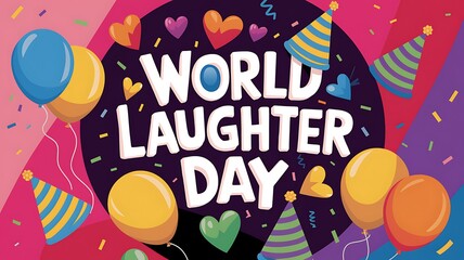 Obraz premium Laughter Day Banner, Celebrating Joy: World Laughter Day,