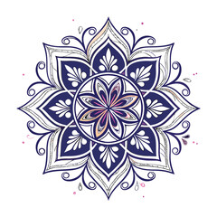 Pattern in the form of a mandala. Henna tattoo mandala. Mehndi style. Decorative pattern in oriental style. Coloring book page.