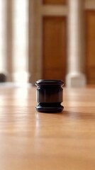 Close-up of a gavel resting on awooden bench in a courtroom.symbolizing justice, legaldecisions, and courtroomauthority. Concept of law, order.and judicial system.