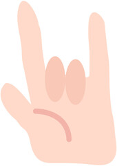 Rock and Roll Hand Gesture Icon