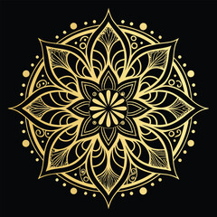 Pattern in the form of a mandala. Henna tattoo mandala. Mehndi style. Decorative pattern in oriental style. Coloring book page.