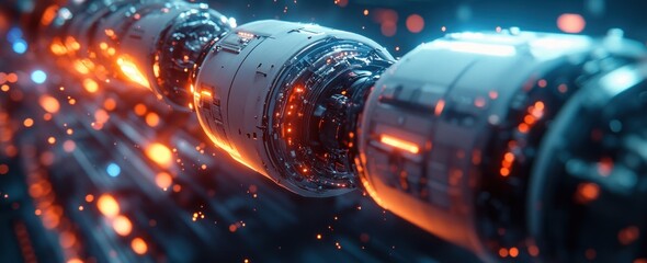 Industrial Engineer Managing Robotic Arms in Intelligent Factory Automation with Real Time Monitoring Software