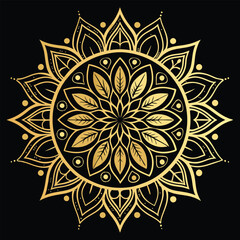 Pattern in the form of a mandala. Henna tattoo mandala. Mehndi style. Decorative pattern in oriental style. Coloring book page.