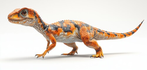 Naklejka premium Acrocanthosaurus Carcharodontosaurid Dinosaur Predator Carnivore Cretaceous North America Paleontology Prehistoric Extinct Creature