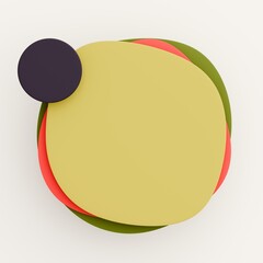 3D背景素材_ポップなフレーム_カラフル