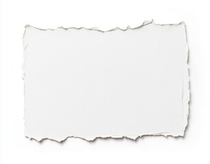 Blank white paper background with torn edges for creative use