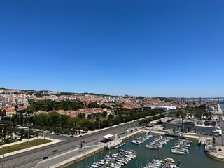 View from Padr&atilde;o dos Descobrimentos in Lisbon, Portugal
