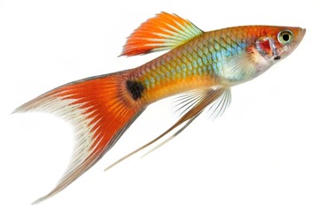 Obraz premium Swordtail fish isolated on transparent background