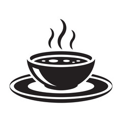 Noodle bowl,Bowl of Noodles,Sup Noodles icon. glyph style. silhouette. Suitable for food icon. simple design editable