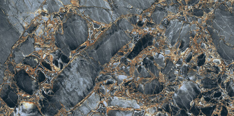 Luxury abstract background alcohol ink technique black and gold, Granite matrial black stone background, marble surface showcasing its intricate patterns and natural beauty