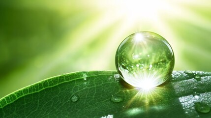 a water droplet on leaf