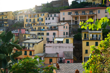 Fototapeta premium Colorful Architecture of Riomaggiore: A Coastal Gem in the Cinque Terre