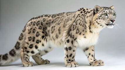 Snow Leopard on studio background
