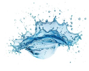 Obraz premium realistic water splash on white background...