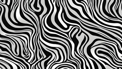 Seamless Zebra Pattern Design – Vector Illustration