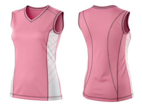 stylish pink volleyball jersey template designed for comfort and performance, perfect for athletes who want to stand out on court - Powered by Adobe