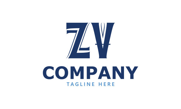 ZV Z zv initial logo | initial based abstract modern minimal creative logo, vector template image. luxury logotype logo, real estate homie logo. typography logo. initials logo