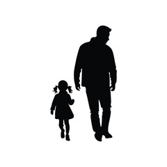 Father  and child  silhouette