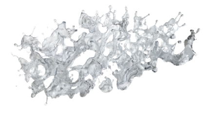 Water Splash: Capturing the raw energy and dynamic movement of a water splash, the image highlights intricate details of the liquid.