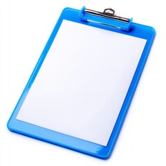 Blank Paper on Blue Clipboard Ideal for Forms and Note Taking