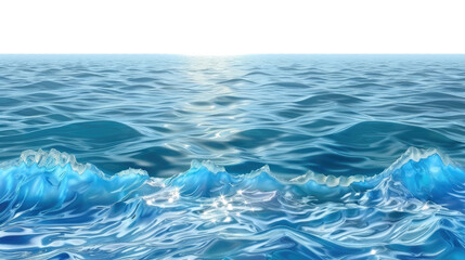 Obraz premium Ocean's Symphony: Capturing the rhythm of the sea, with waves dancing under the sky, inviting to the peace and tranquility the water brings.