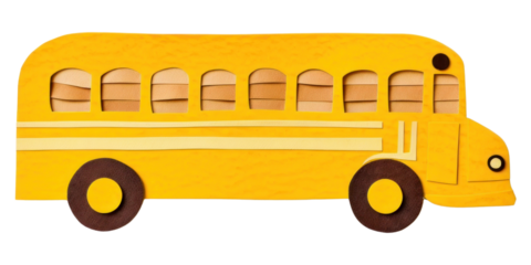 PNG School bus vehicle transportation.