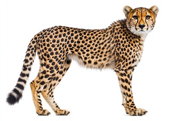 Majestic Cheetah Standing Profile Wild Cat  African Wildlife Image