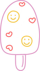 Lined Doodle Ice Cream