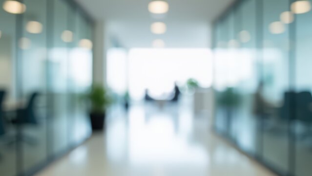 Abstract blurred office interior room. working space for background or backdrop in business concept