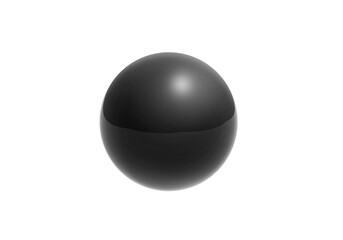 Black sphere, transparent background
