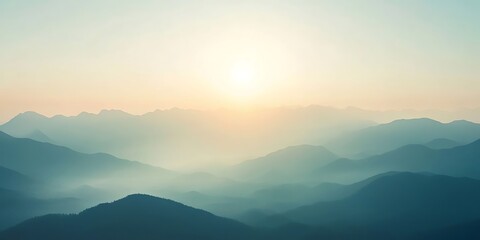 Obraz premium Completely Blurred Background of a Misty Landscape for Dreamy Atmospheres, Fantasy Art, or Soft-Focus Designs