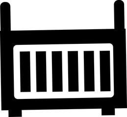 baby crib interior logo vector illustration template design, sleep , furniture,