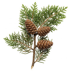 Fototapeta premium cedar cones on a branch