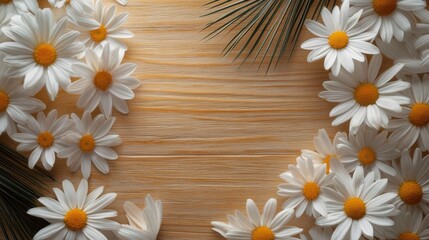 Obraz premium Vibrant Tapestry of White Daisy Petals Adorning Natural Surface