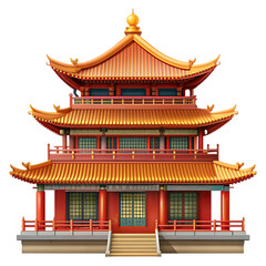 Fototapeta premium Chinese Temple Architecture: Pagoda Stock Image
