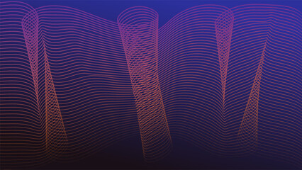Background with waves and curls. Vector background.