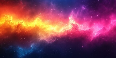 Fototapeta premium Vivid gradient background with soft transitions in cyan magenta yellow purple hues textured with ambient light