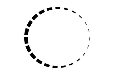 破線のふきだし＿正円