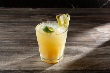 A view of a mai tai cocktail.