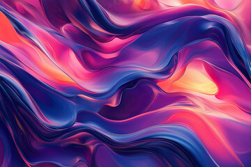 Fototapeta premium An abstract and vibrant digital artwork featuring a dynamic composition of 3D spheres and flowing wavy forms in a vibrant color palette creating a festive and visually striking party atmosphere