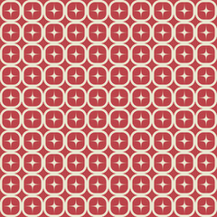 Geometric seamless pattern, soft red background, ornament, fashion style