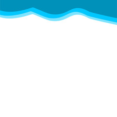 Obraz premium Abstract Blue Top Border Page