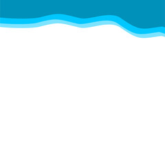 Abstract Blue Top Border Page