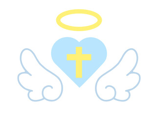 天使の羽　天使の輪　クロスハート